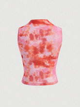 AZ Tie Dye Ruched Tank Top shein